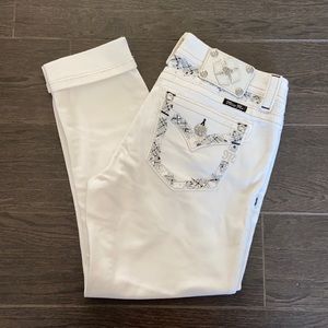 White Skinny Crop MissMe Jeans